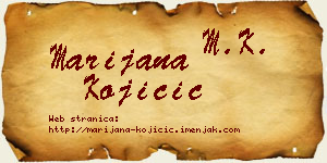 Marijana Kojičić vizit kartica